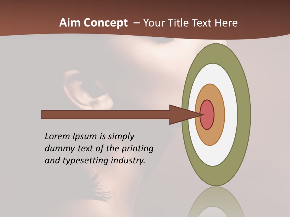 Brunette Face Fashion PowerPoint Template