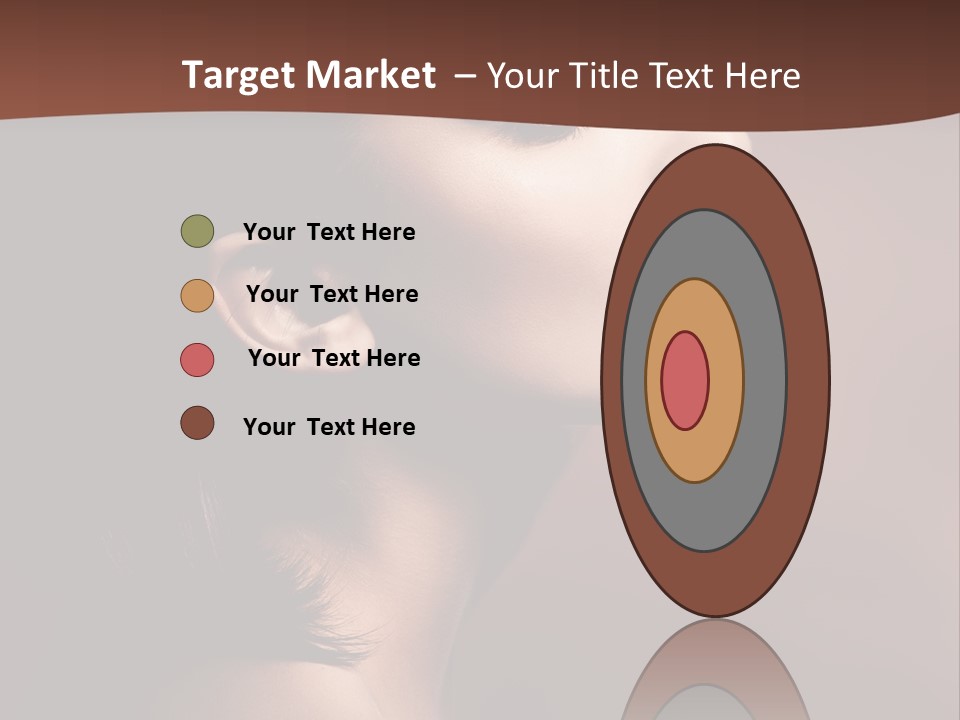 Brunette Face Fashion PowerPoint Template