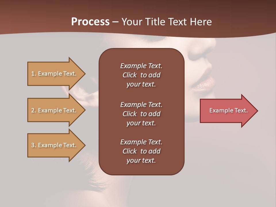 Brunette Face Fashion PowerPoint Template