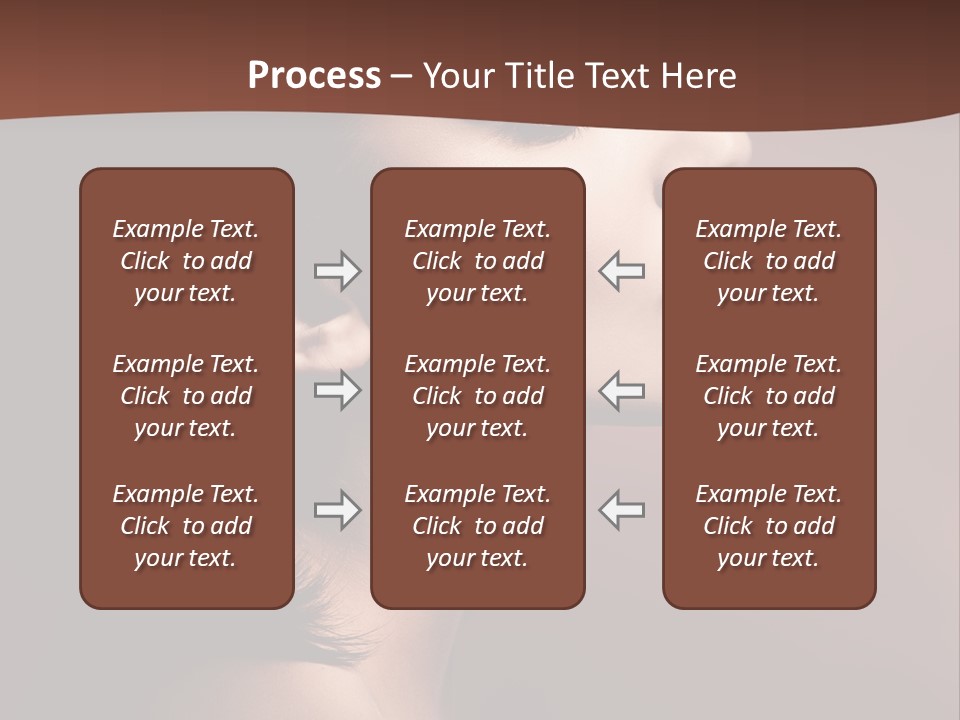 Brunette Face Fashion PowerPoint Template