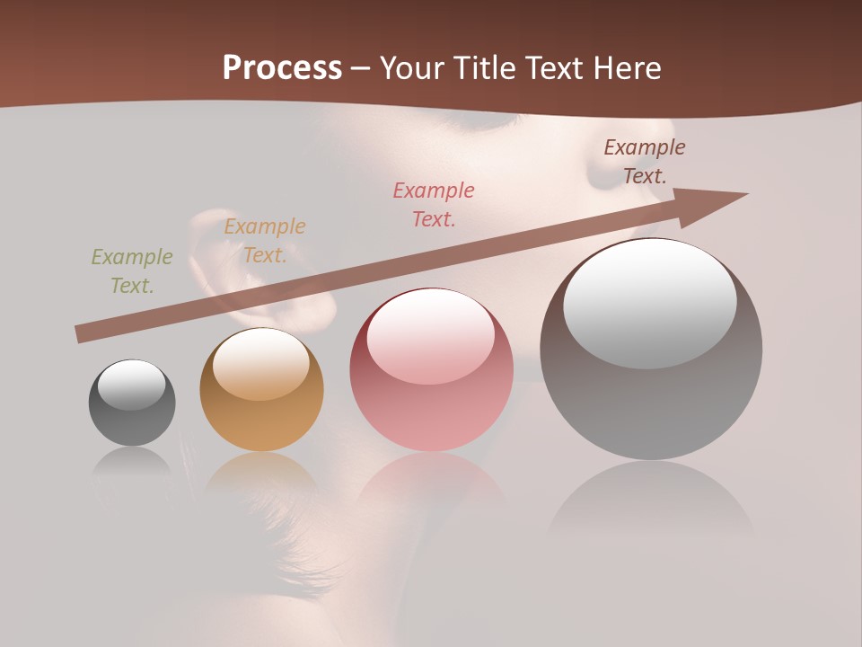 Brunette Face Fashion PowerPoint Template