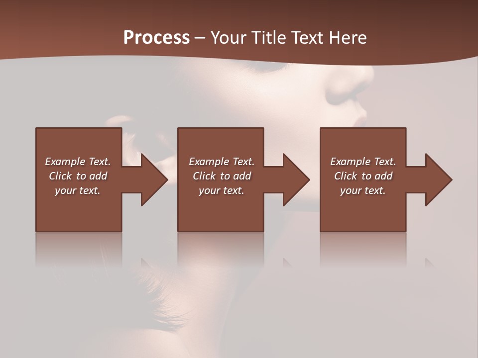 Brunette Face Fashion PowerPoint Template