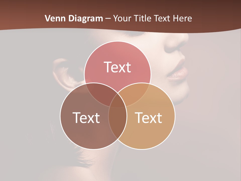 Brunette Face Fashion PowerPoint Template