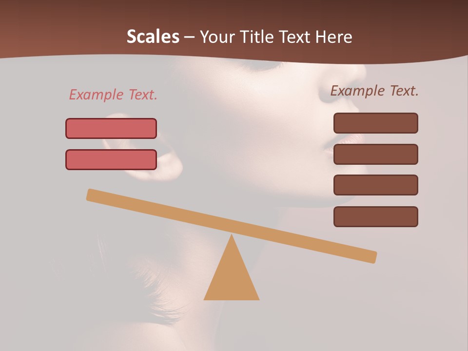 Brunette Face Fashion PowerPoint Template