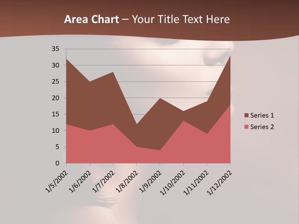 Brunette Face Fashion PowerPoint Template