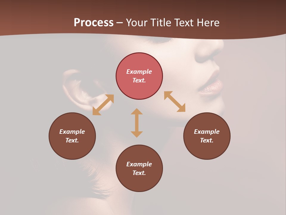 Brunette Face Fashion PowerPoint Template