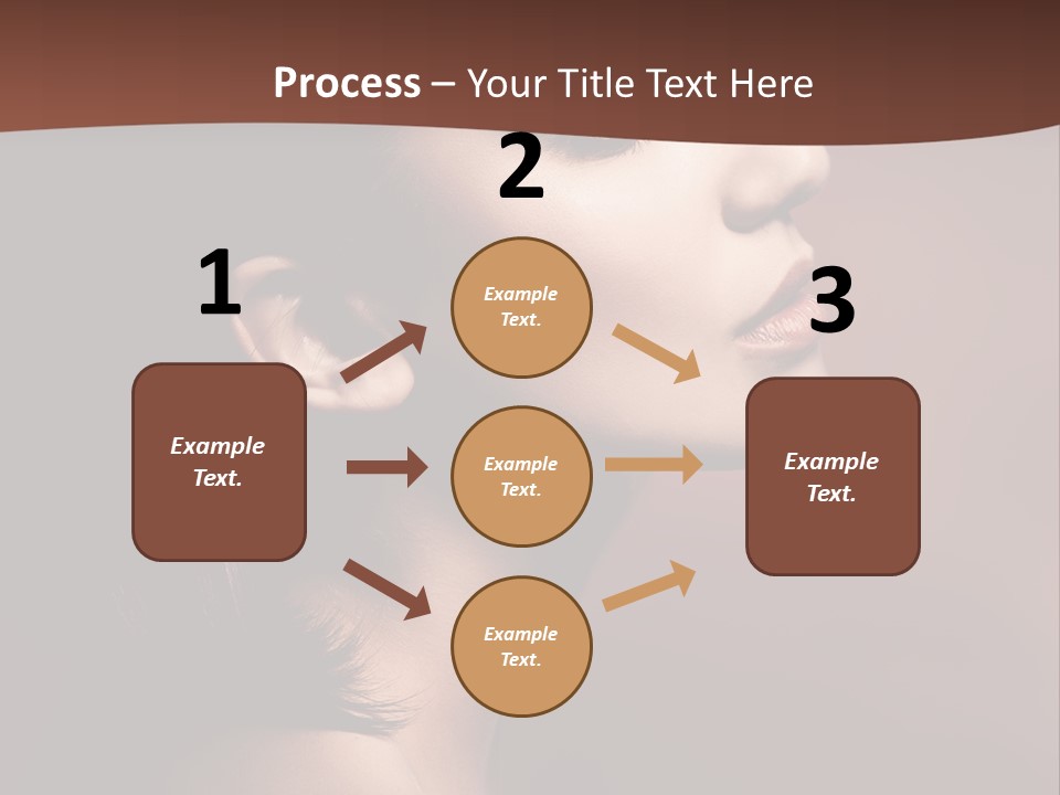 Brunette Face Fashion PowerPoint Template