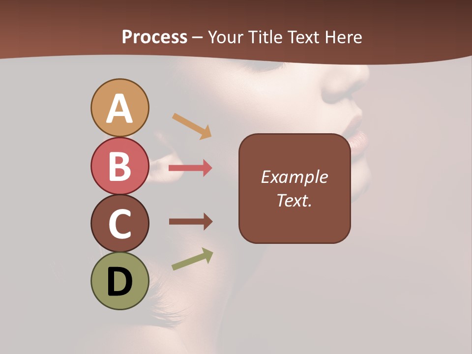 Brunette Face Fashion PowerPoint Template