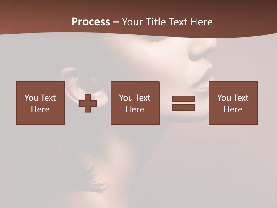 Brunette Face Fashion PowerPoint Template