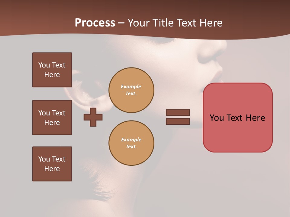 Brunette Face Fashion PowerPoint Template