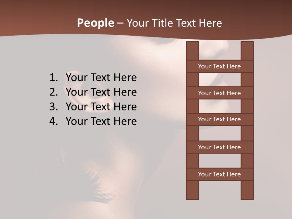 Brunette Face Fashion PowerPoint Template