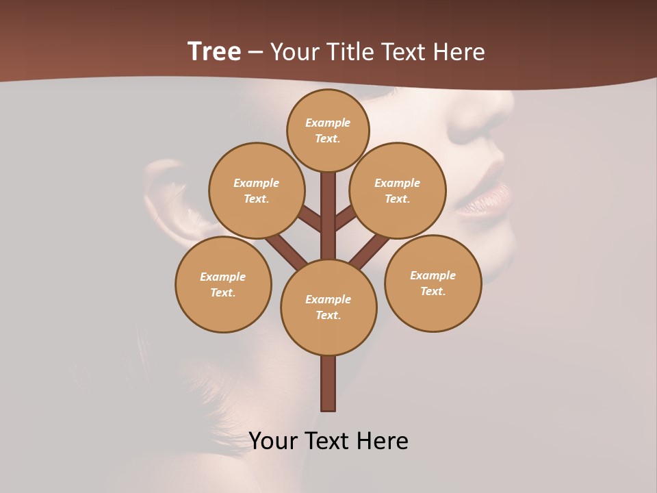 Brunette Face Fashion PowerPoint Template