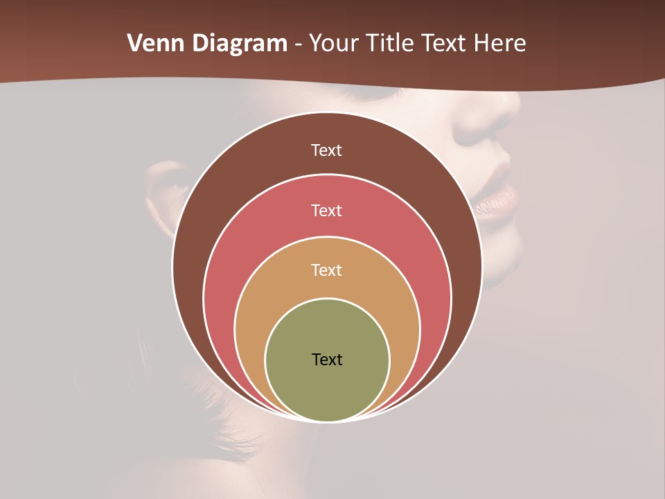 Brunette Face Fashion PowerPoint Template