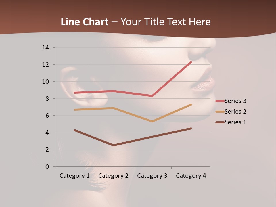 Brunette Face Fashion PowerPoint Template