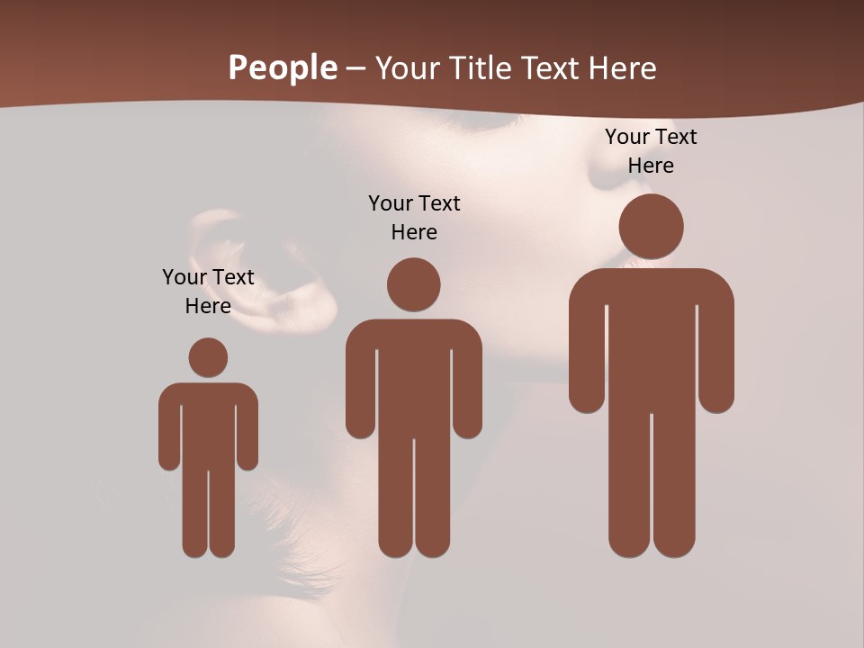 Brunette Face Fashion PowerPoint Template