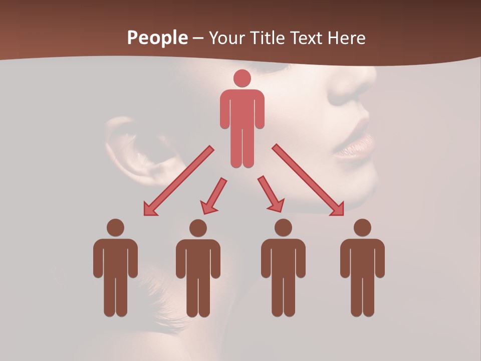 Brunette Face Fashion PowerPoint Template