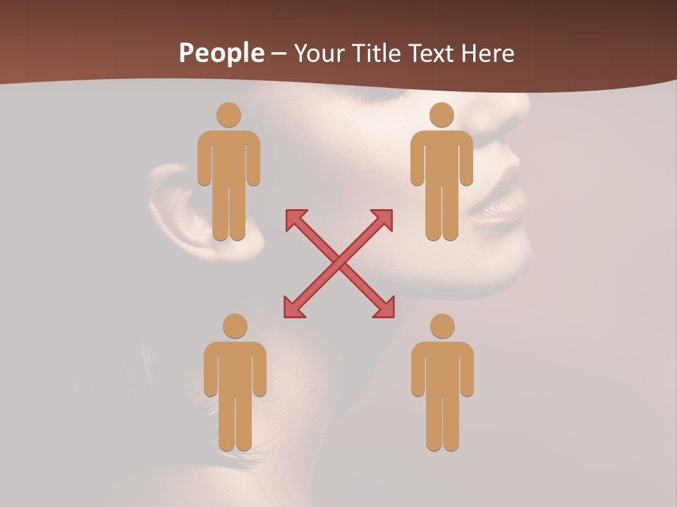 Brunette Face Fashion PowerPoint Template