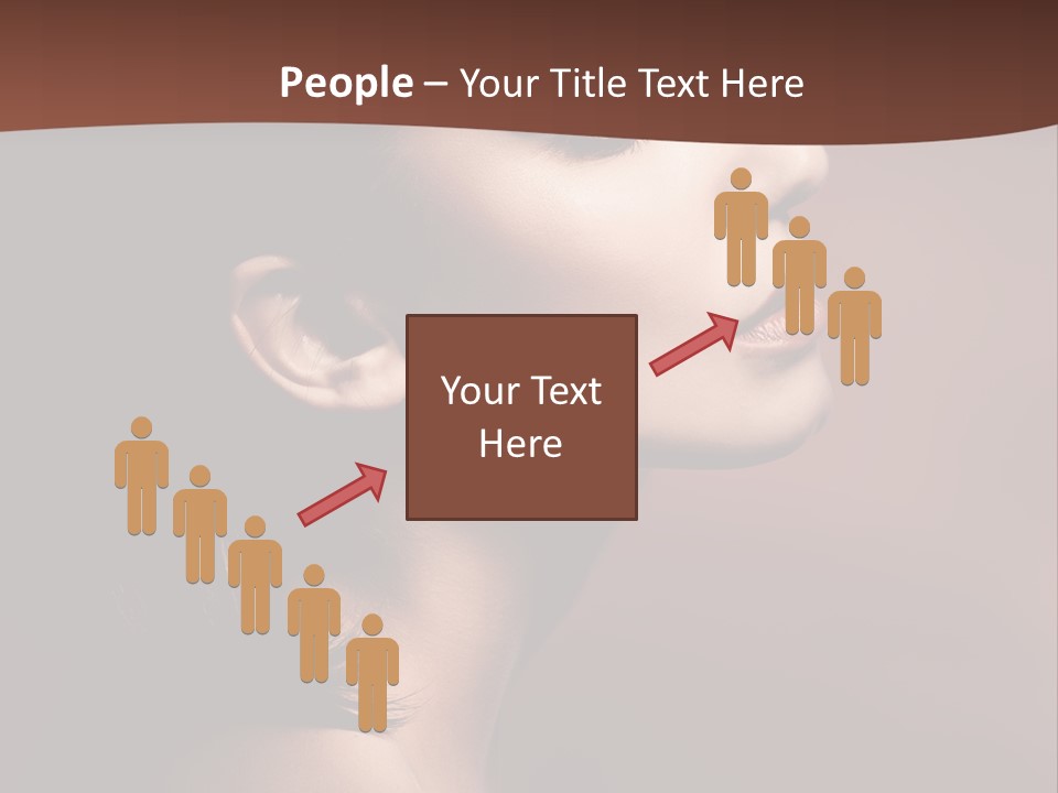 Brunette Face Fashion PowerPoint Template