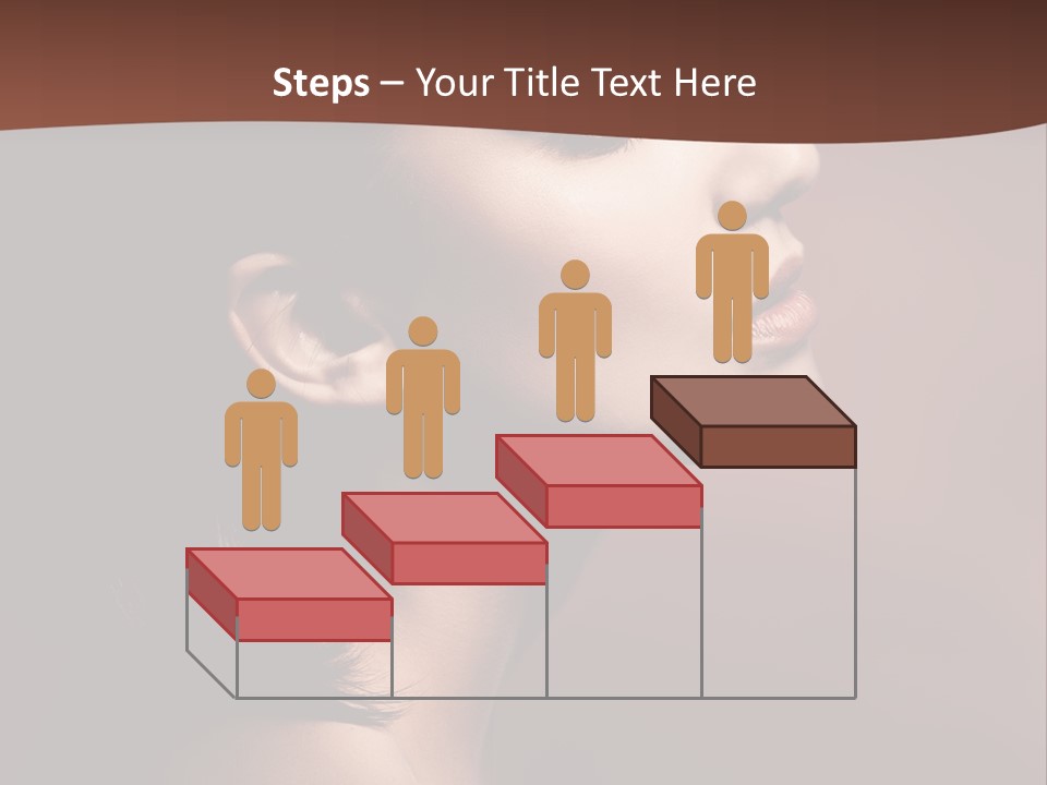 Brunette Face Fashion PowerPoint Template