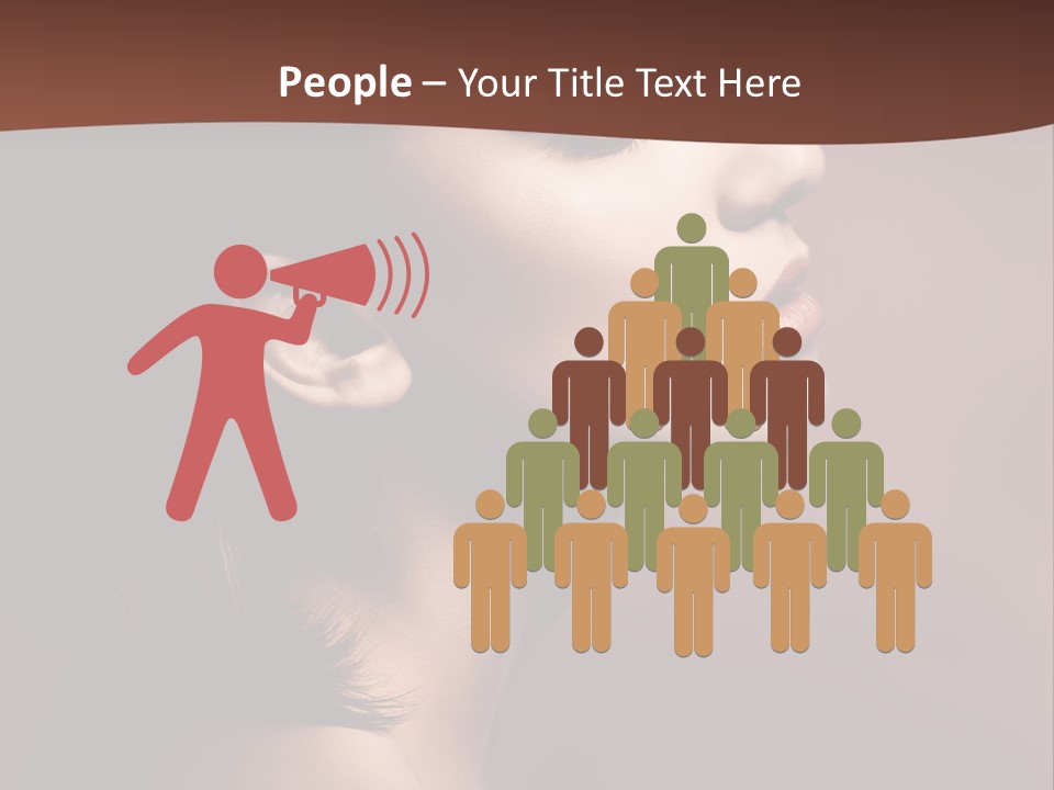 Brunette Face Fashion PowerPoint Template