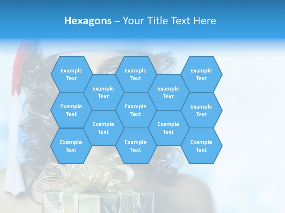 Hair Ribbon Santa PowerPoint Template