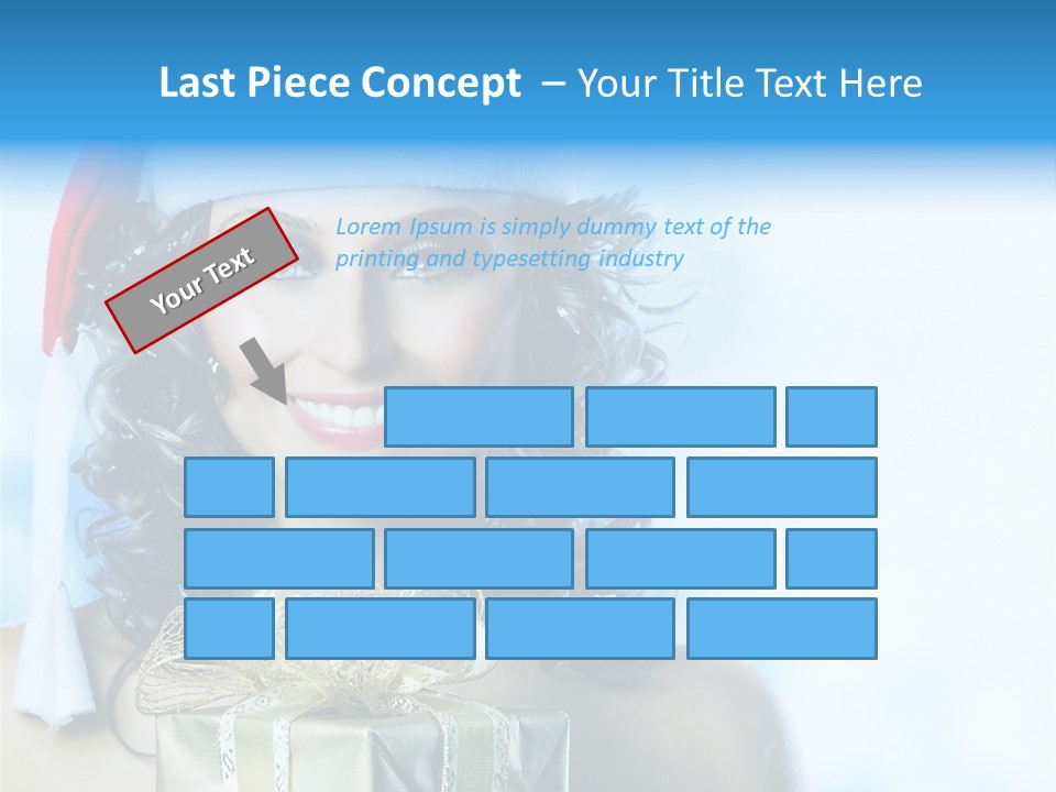 Hair Ribbon Santa PowerPoint Template