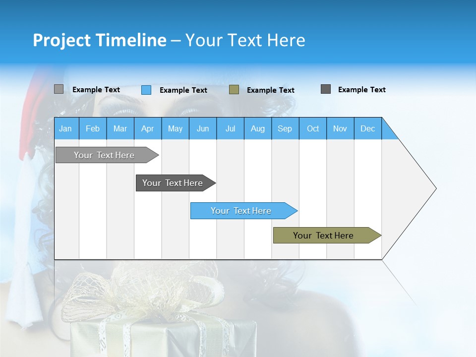 Hair Ribbon Santa PowerPoint Template