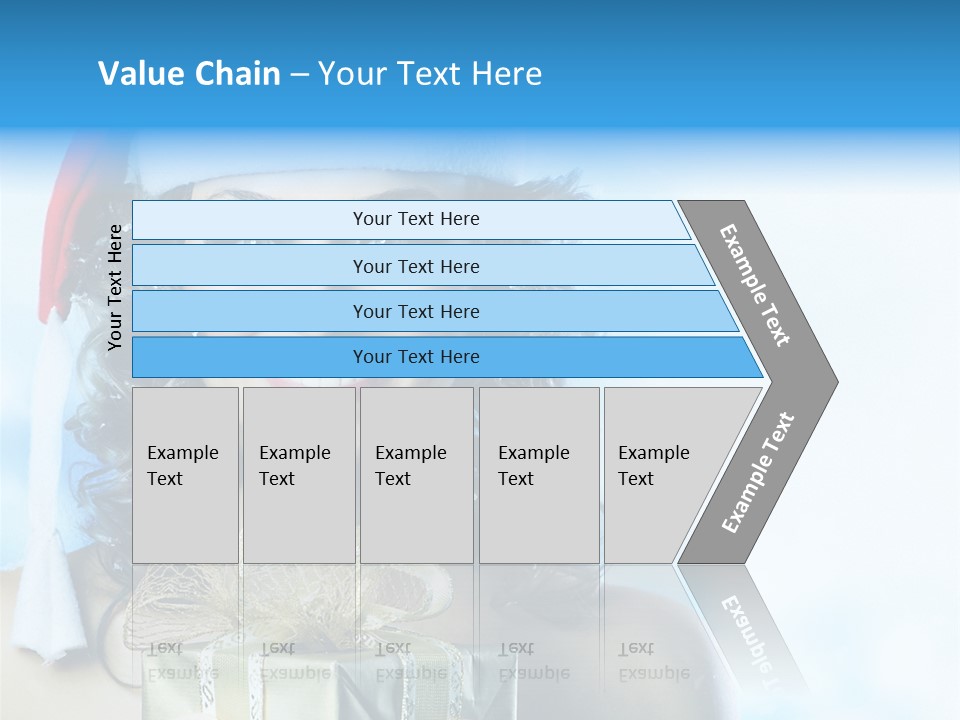 Hair Ribbon Santa PowerPoint Template