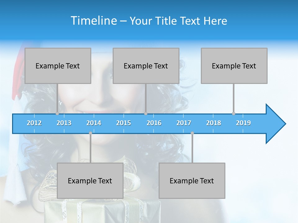 Hair Ribbon Santa PowerPoint Template