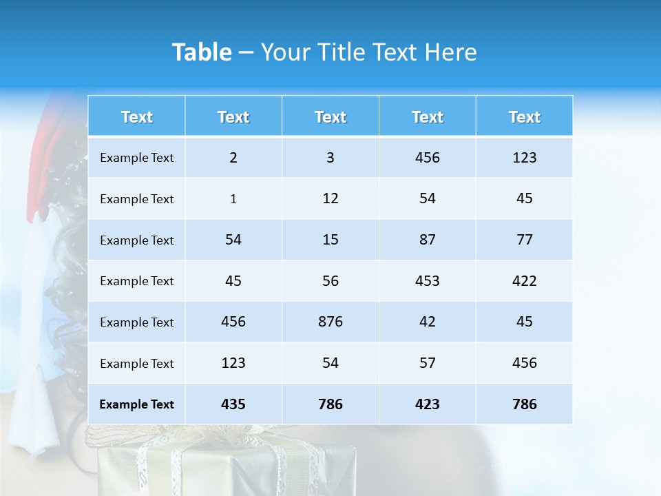 Hair Ribbon Santa PowerPoint Template