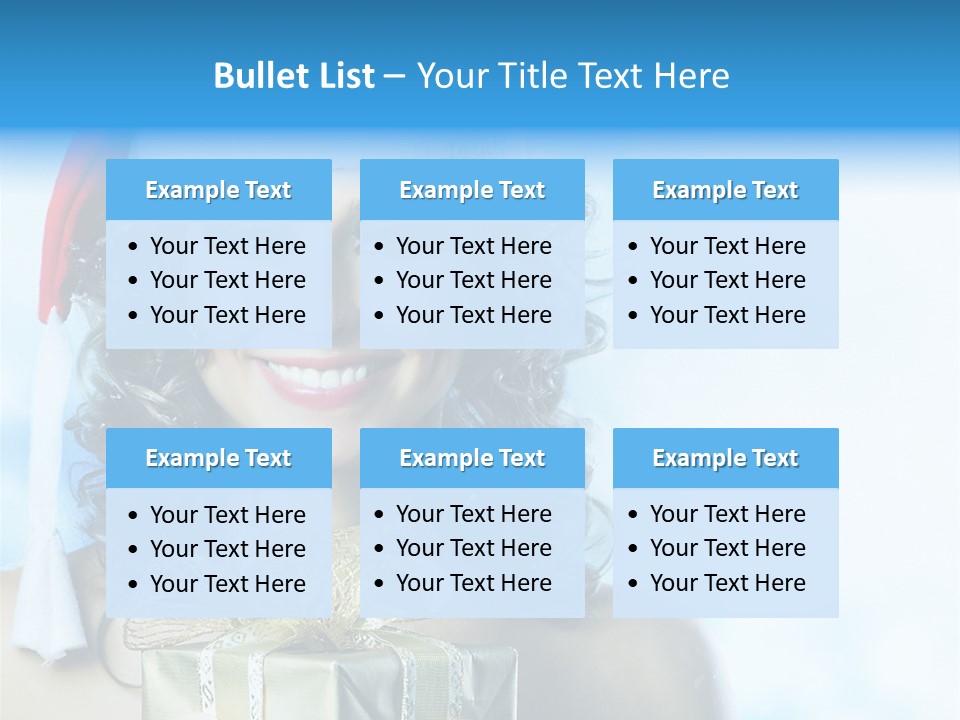 Hair Ribbon Santa PowerPoint Template