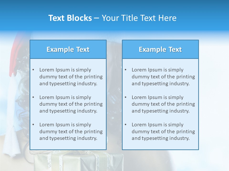 Hair Ribbon Santa PowerPoint Template