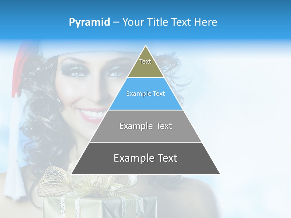 Hair Ribbon Santa PowerPoint Template