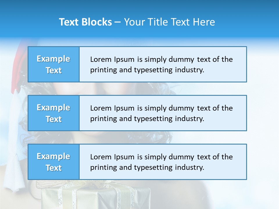 Hair Ribbon Santa PowerPoint Template