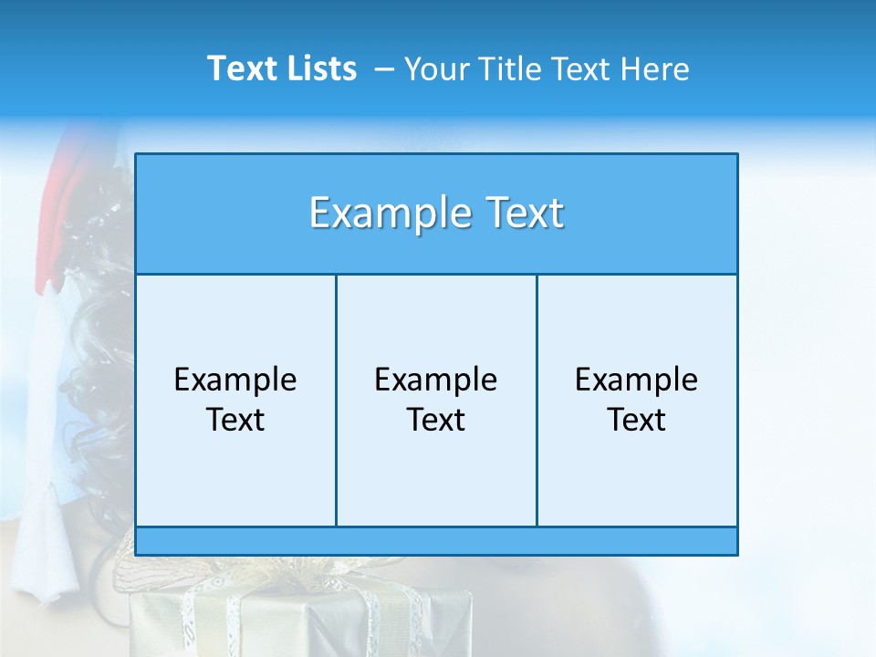 Hair Ribbon Santa PowerPoint Template
