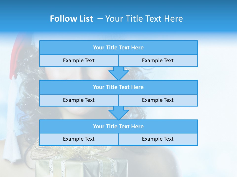 Hair Ribbon Santa PowerPoint Template