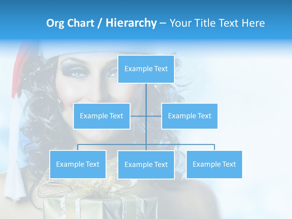 Hair Ribbon Santa PowerPoint Template