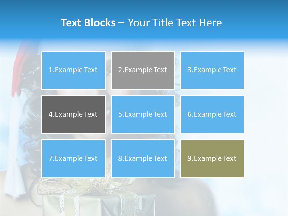 Hair Ribbon Santa PowerPoint Template