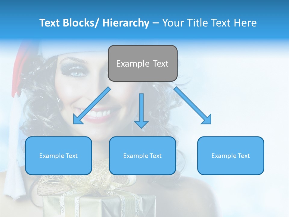 Hair Ribbon Santa PowerPoint Template