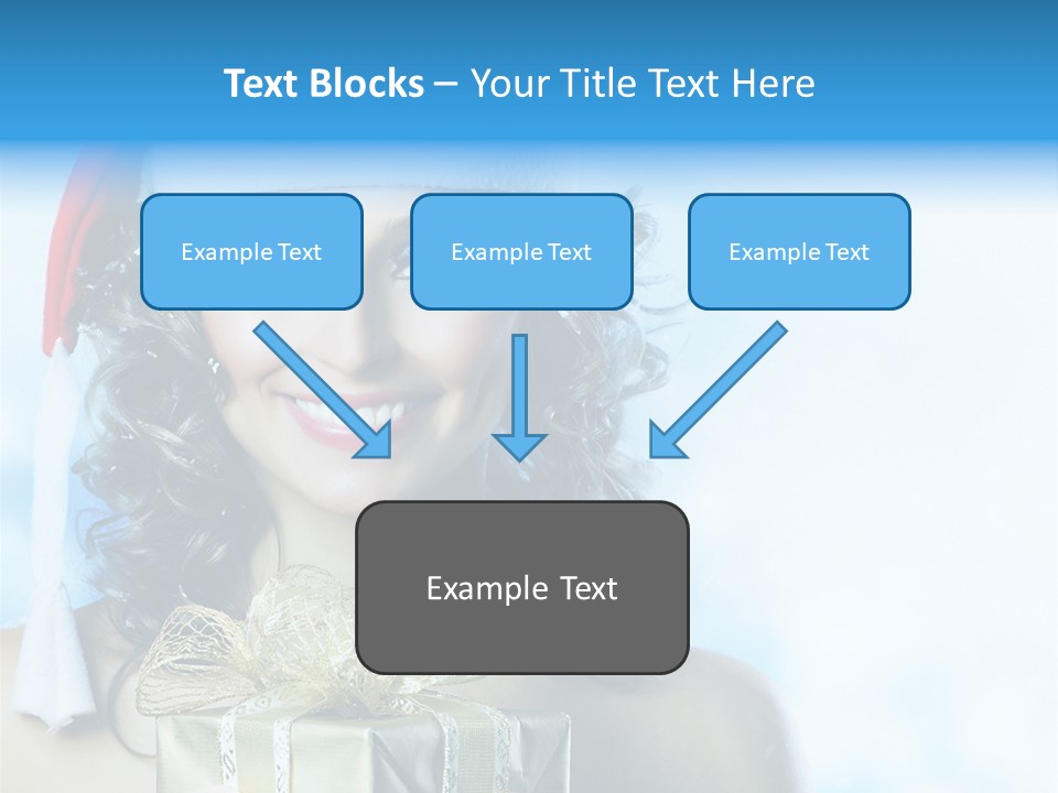 Hair Ribbon Santa PowerPoint Template