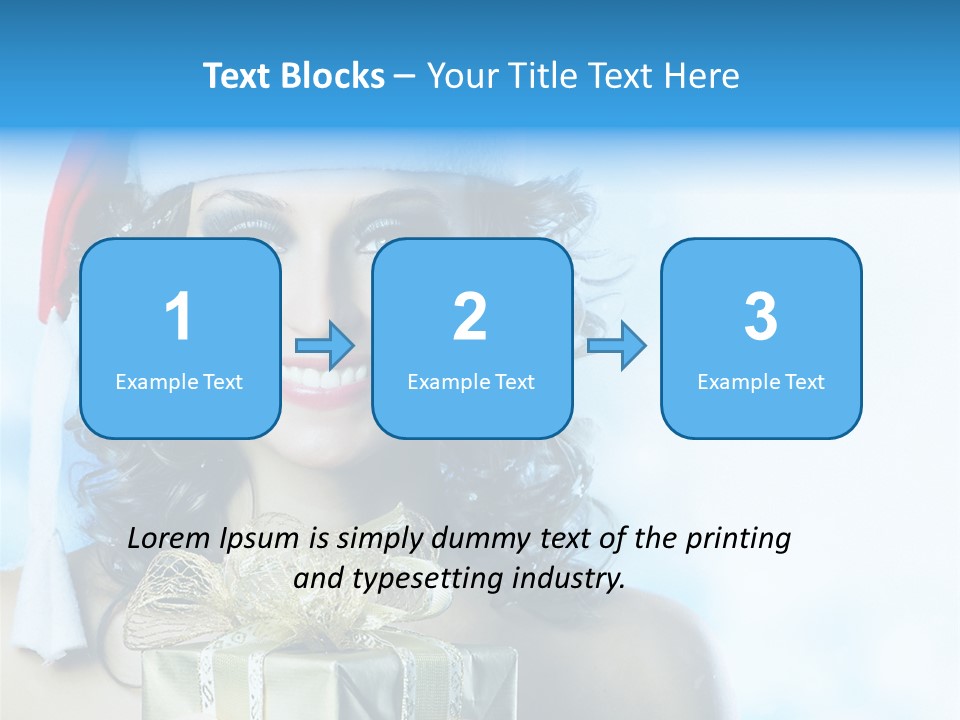 Hair Ribbon Santa PowerPoint Template