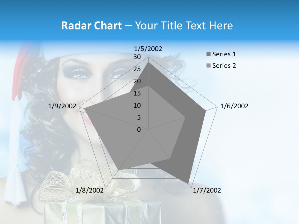 Hair Ribbon Santa PowerPoint Template