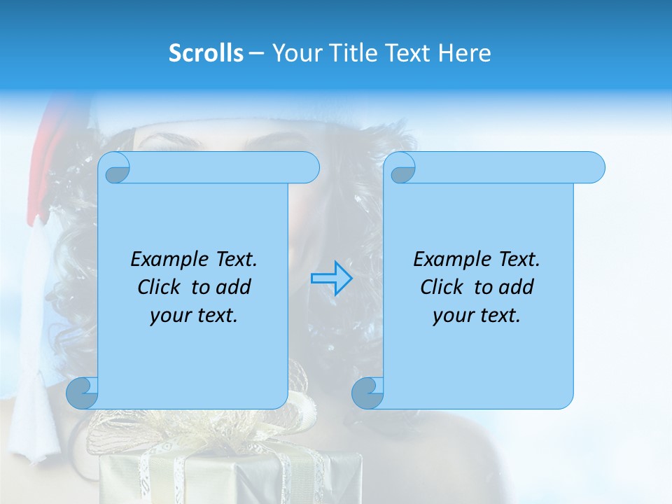 Hair Ribbon Santa PowerPoint Template