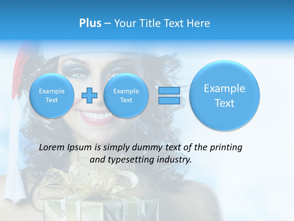 Hair Ribbon Santa PowerPoint Template