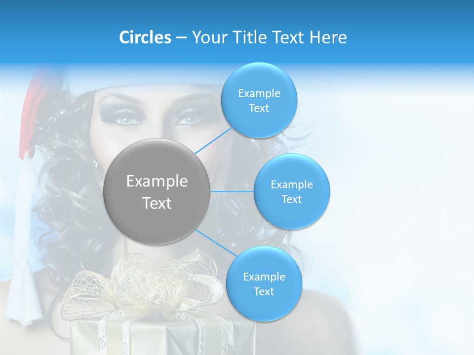 Hair Ribbon Santa PowerPoint Template