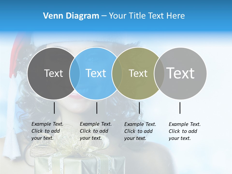 Hair Ribbon Santa PowerPoint Template