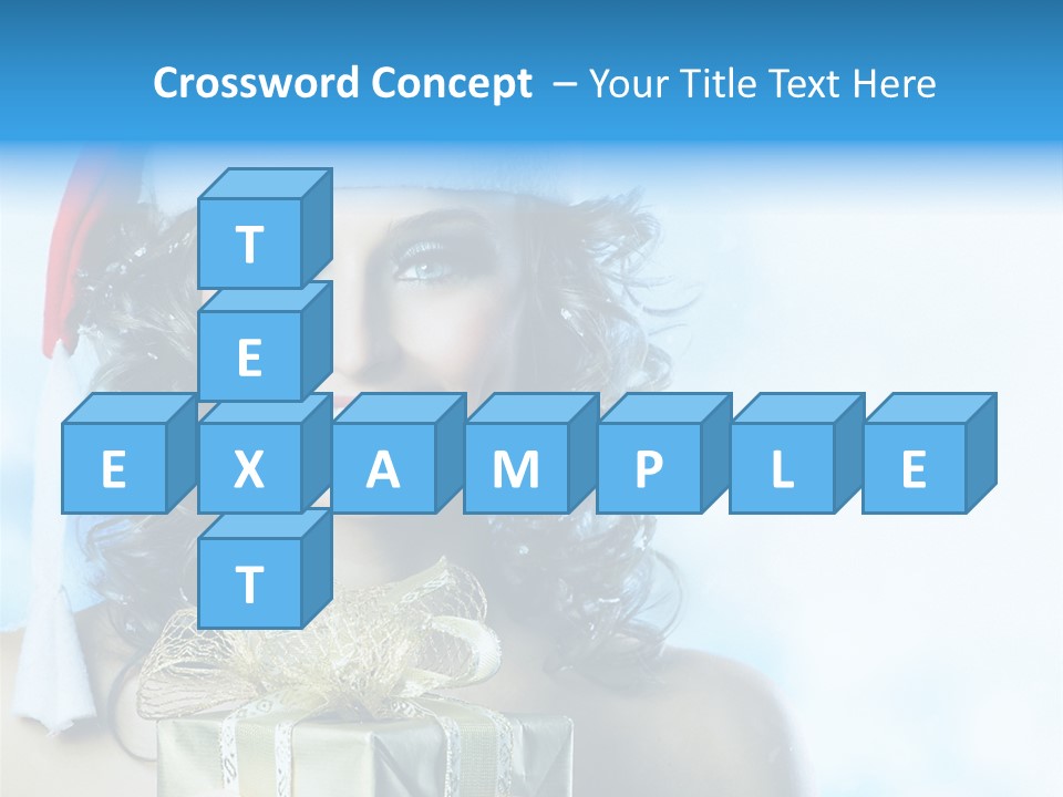 Hair Ribbon Santa PowerPoint Template