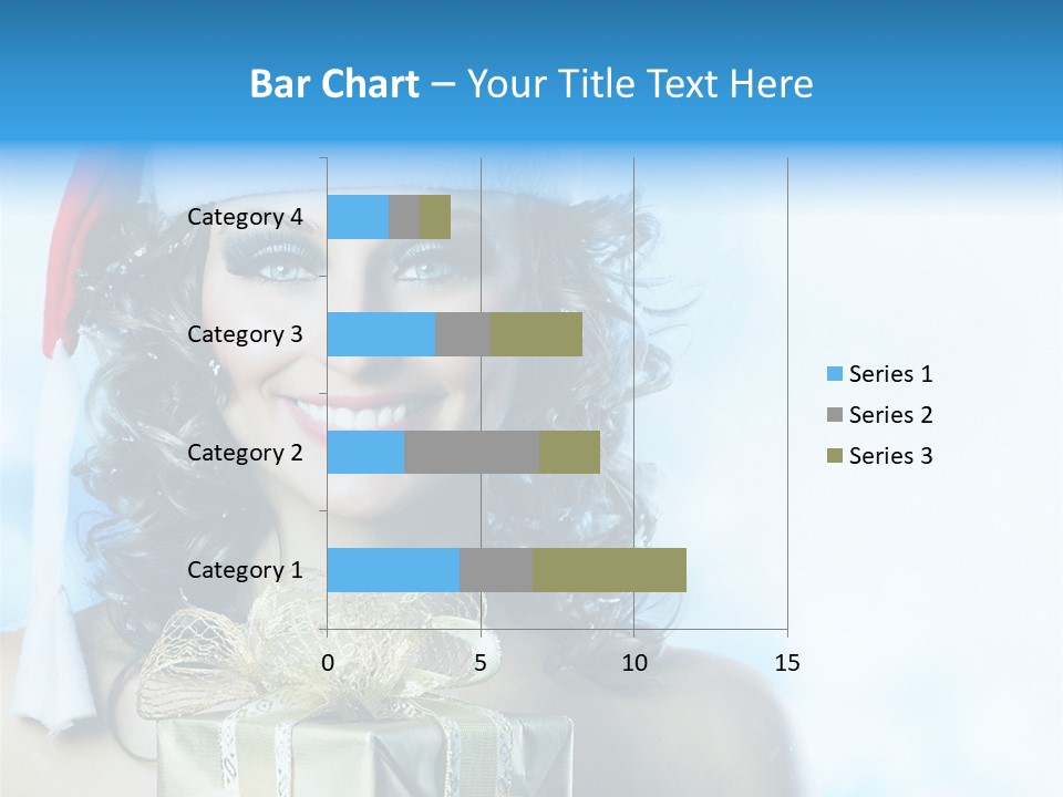 Hair Ribbon Santa PowerPoint Template