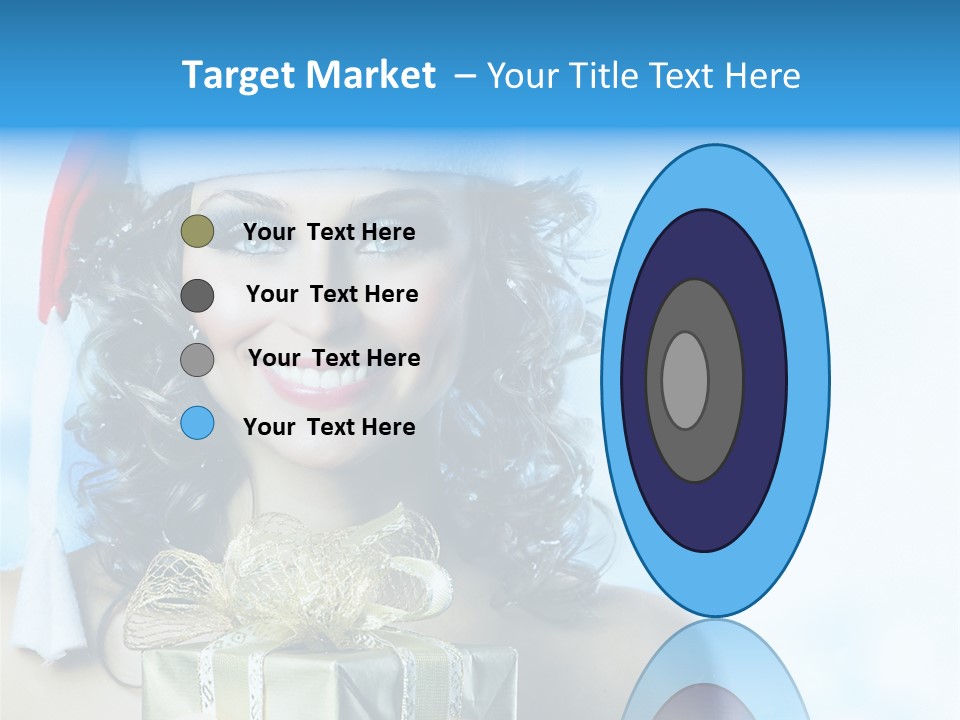 Hair Ribbon Santa PowerPoint Template