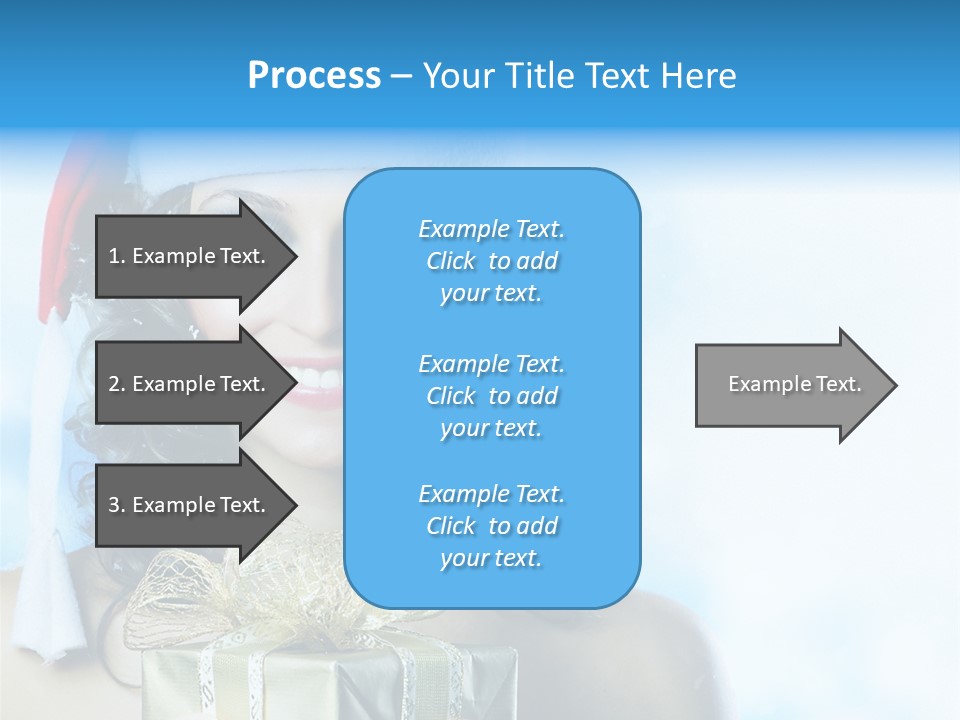 Hair Ribbon Santa PowerPoint Template